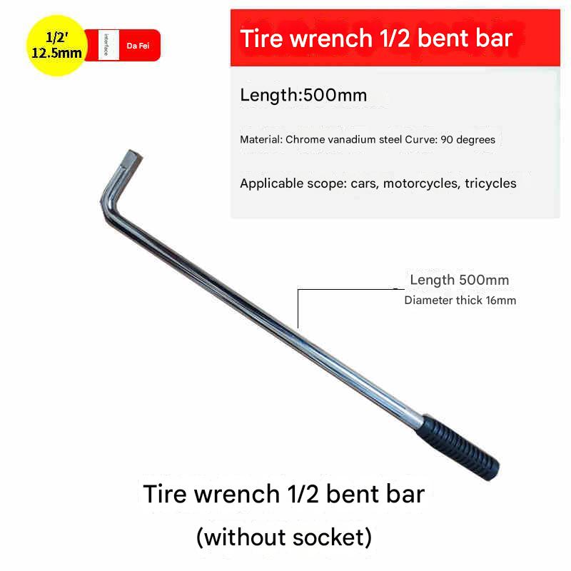 Tire wrench bent rod + socket