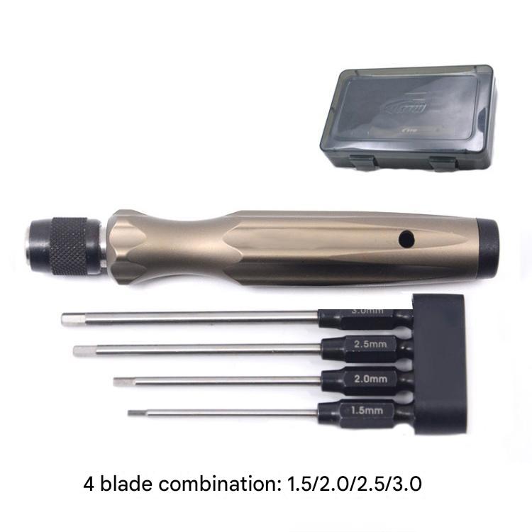 Interchangeable head multi-purpose screwdriver